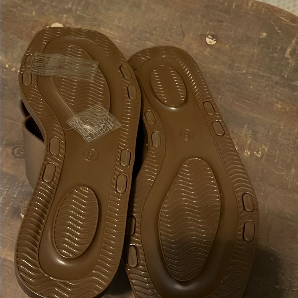 Forever 21 Dark Brown Crisscross Sandals - Picture 7 of 8